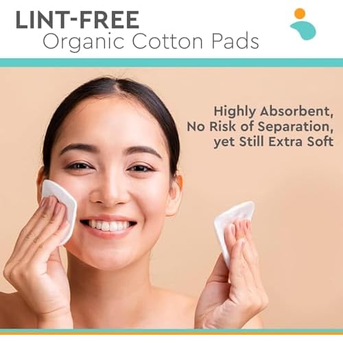 Organic Cotton Pads (450 Count (Pack of 3), Large & Pressed) - Lint Free, Soft, No Hard Edges, 3" 54x3 54