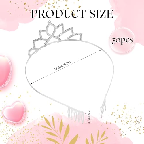 Silver Crystal Tiara for Women Bulk Rhinestone Queen Headband with Comb - Cute Style
