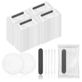Hotel Vanity Kit Individually Wrapped Bulk Travel Cleaning Kit for Hotels Disposable Travel Size Hotel Hospitality Supplies Hygiene Kits for Homeless in Bulk Round Cotton (100)