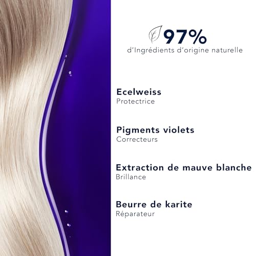 PHYTO Purple Hair Mask for Gray & Blonde Toning Deep Hydration Sulfate-Free 6.76 fl oz