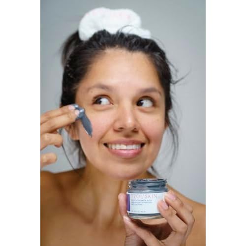 TZOL'Skin Rose Detox Mask - Clarifying Clay Mask - Reduces Pores and Targets Blackheads - Charcoal & Triple-Action Clays - Natural Exfoliant - No Paraben, Silicones & Sulfates - Vegan - Cruelty Free
