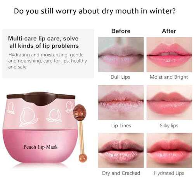 8PCS Bee Lip Balm Honey Pot, Fruit Moisturizing Propolis Lip Mask, Lip Mask Overnight Propolis Moisturizing Lip Balm Hydrating Prevention Dry and Crack Lip Scrubs Exfoliator Lip Wrinkle Care Products