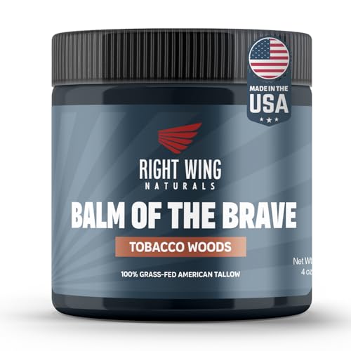 Right Wing Naturals Grass-Fed Beef Tallow Balm Face & Body Moisturizer - Tobacco Woods