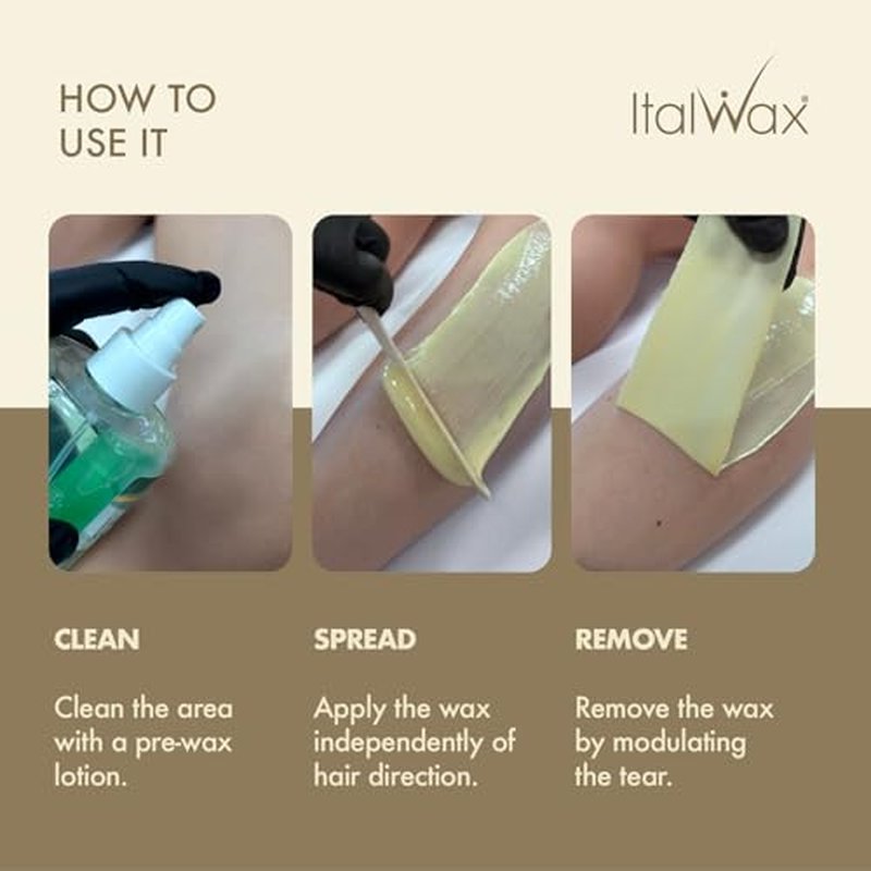 Italwax White Chocolate - 500g / 1.1lb - Hard wax beads for hair removal - Natural formulation ideal for all skin type - Vanilla aroma - Recommended for Bikini Area and Armpits