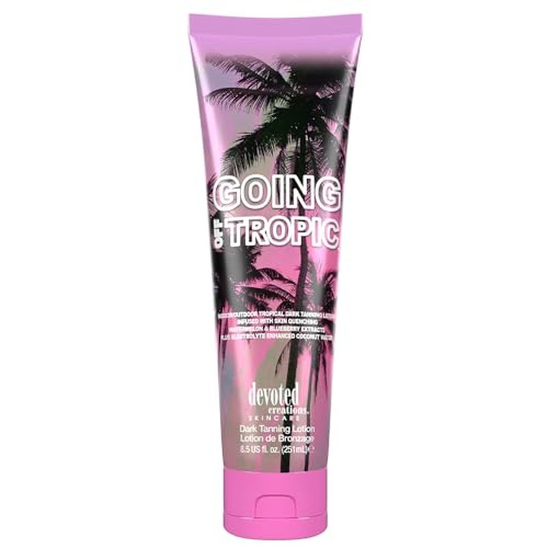 Devoted Creations Going Off Tropic - Skin Quenching Extracts Electrolyte Enhanced Indoor/Outdoor Dark Tanning Lotion