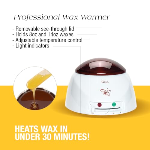 GiGi All Purpose Waxing Kit with Warmer - Student Starter Pack for Hair Removal