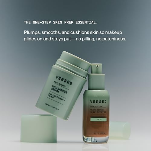 Versed Daily Recovery Rich Barrier Cream - Moisturizer Face Cream for Dry, Sensitive and Easily Irritated Skin - Facial Moisturizer with Glycerin and Multi-Lipid Complex, 1.5oz