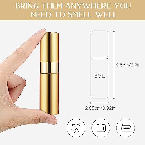 Tessco for you 56 Pieces 8ml Travel Refillable Perfume Bottles Mini Cologne Perfume Spray Bottle Empty Pocket for Travel and Outgoing Pocket Cologne Sprayer