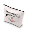 WCGXKO Journalist Survival Kit Zipper Pouch Makeup Bag Court Reporter Graduation Gift Journalism Gift (Journalist Survival)