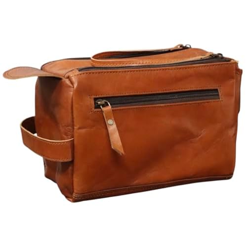 Leather Toiletry Bag Hocus Pocus Decor Handmade Halloween Bag Gifts Prop with Stitched Eye | Travel Makeup Bag | Hocus Pocus Decor Cosmetic Case Halloween decor Bag for men and Clutch for women