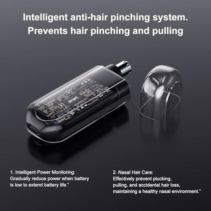 2026 Professional Ear and Nose Hair Trimmer, IPX7 Waterproof USB Rechargeable for Men & Women - Painless Quiet Electric Trimmer, Travel-Friendly, Easy to Clean Dual Edge Blades (Black)