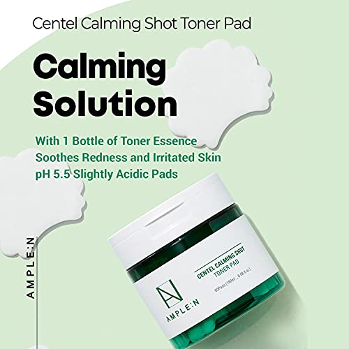 Calming Toner Pads for Sensitive Skin - 60 Sheets, Korean CICA