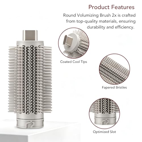 Stone 2.4 Inch Upgraded Volumizing Brush Attachment for Shark FlexStyle