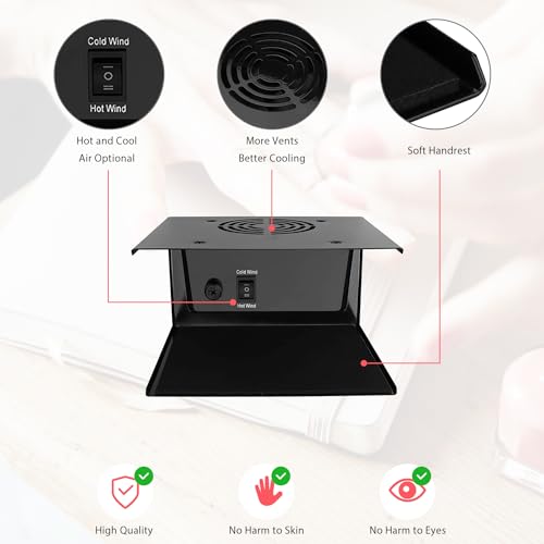 300W Nail Dryer Fan with Hot and Cool Air for Nails and Feet