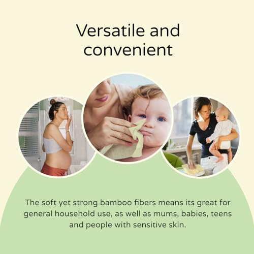 PoeticEHome Ultra-Soft Dry Baby Wipes 100pcs Facial Tissue Clean Towels for Sensitive Skin, Unscented & Unbleached Disposable Wash Cloths