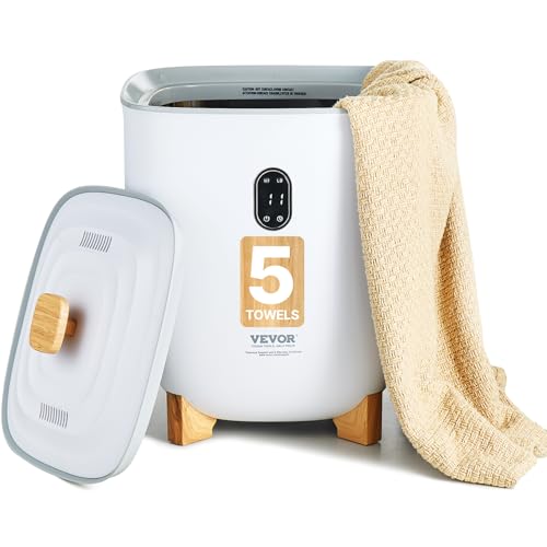 VEVOR 25L White Towel Warmer Bucket with Auto Shut Off for Bathroom Spa
