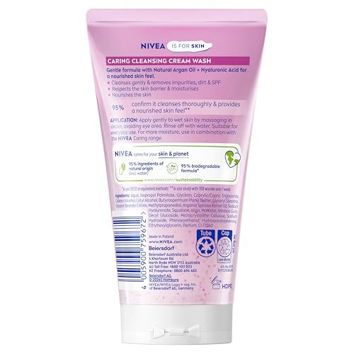 Gentle Face Wash Gel Cream for Dry Sensitive Skin 150ml - Almond Oil
