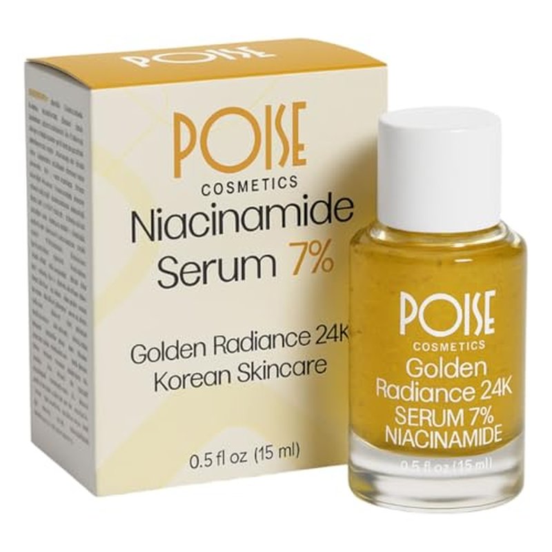 24K Golden Radiance Serum, Niacinamide and Vitamin C Serum for Vibrancy and Hydration, Helps Even Skin Tone for a Youthful Glow (0.5 fl oz)