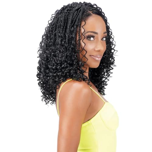 Zury Royal Crochet Braids V-Shape Finish Boho Curly Style Off Black 12-14 Inch