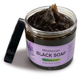 Lavender Moroccan Black Soap Body Scrub - Natural Exfoliating Beldi Olive Soap 16oz
