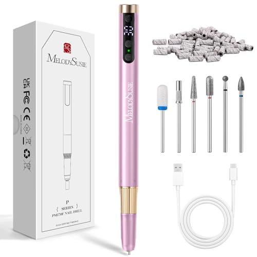 Pen-Shaped Cordless Nail Drill with 30,000RPM for Manicure - Pink