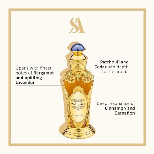 Perfume Oil - Swiss Arabian Rasheeqa - Long Lasting Signature Fragrance 0.6 Fl Oz