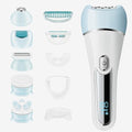 6-in-1 Waterproof Electric Hair Removal Epilator for Women with Face Razor & Body Exfoliator