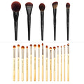 Jessup Eyeshadow Brushes Set Bamboo 15pcs T137 with 5pcs Makeup Artist Large Face Makeup Brushes Set T273