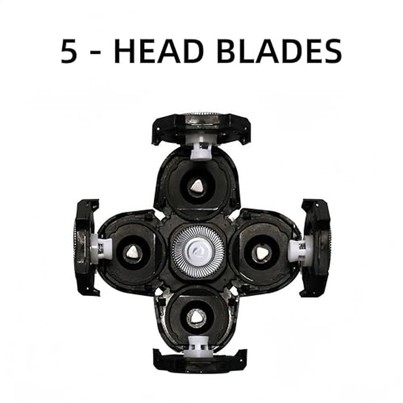 5 pcs Blades Refills Compatible with Freebird Head Shaver, 5 Blades Shaver Replacement Heads for Bald Men Freedom Grooming + 2 Cleaning Brush (5pcs)
