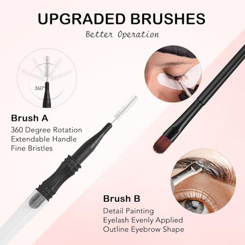 Lash Tint Kit Instant Black Eyelash Dye and Brow Tint 8ml Easy to Use with Natural Results for Beginner Salon Beauty