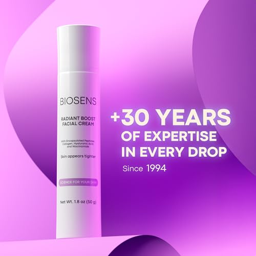 Radiant Boost Facial Cream ? Anti-Aging Face Moisturizer with Peptides, Collagen, Niacinamide & Vitamin E, Boosts Collagen Production, 1.8 fl oz Airless Pump