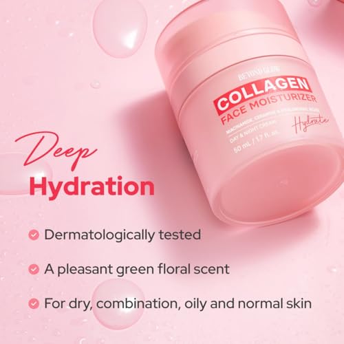 AVON Beyond Glow Collagen and Hyaluronic Acid Facial Moisturizer, Lightweight Daily Face Cream for Soft, Supple, Hydrated Skin