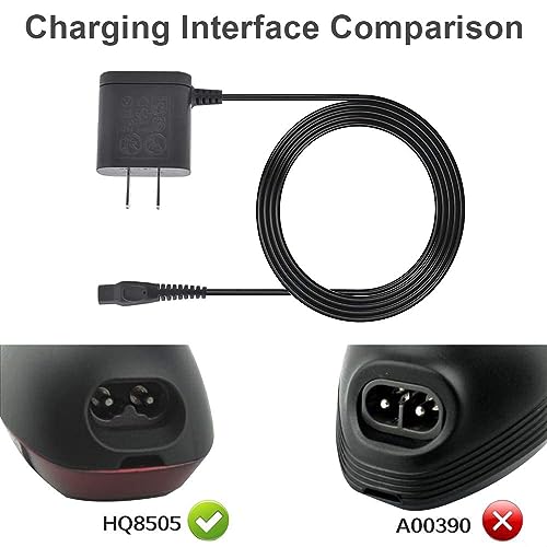 Replacement Charger for Philips Norelco HQ8505 7000 5000 3000 Series mg7750 Electric Shaver Razor Multigroom Beard Trimmer Power Supply Charger Cord