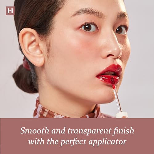 HINCE Mood Enhancer Water Liquid Glow - Non-Sticky & Waterproof Lip Stain for Women - Long Wearing Lip Gloss for Natural and Glass Glow - Moisturizing Liquid Makeup, 0.16 fl.oz. (CHERISHED)