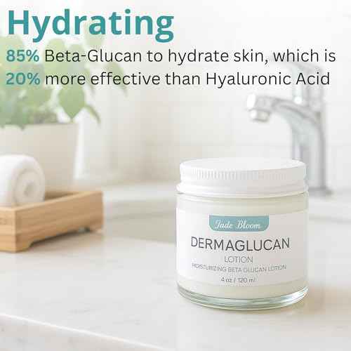 Jade Bloom Dermaglucan Beta Glucan Cream Lotion Moisturizer Skincare | Daily Hydrating Face & Body Hydration, (4oz)