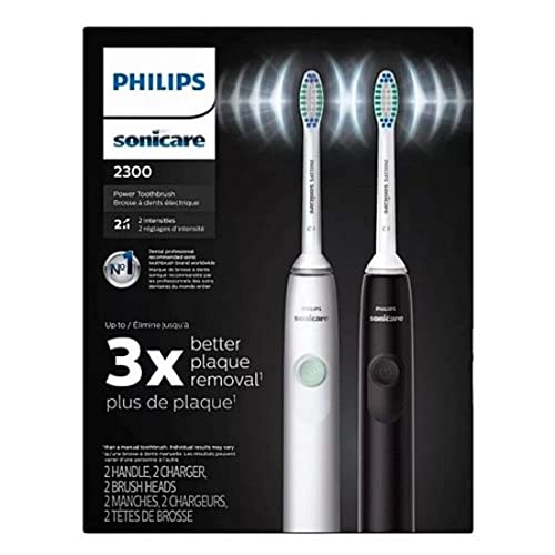 Electric Sonic Toothbrush with Quadpacer & Timer - Black & White
