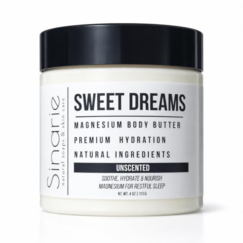Magnesium Body Butter with Mango & Coconut Oil - 4 oz - Deep Moisturizer, Natural Ingredients