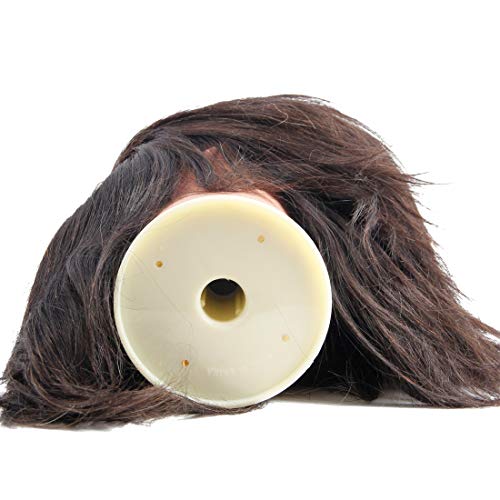 Mannequin Head for Hair Styling with 100% Human Hair and Clamp Stand