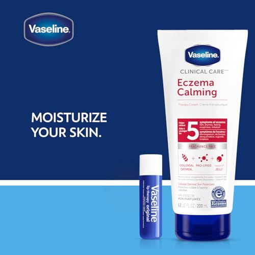 Eczema & Dry Skin Relief Lotion Set with Lip Balm - Fragrance-Free, Calming Oatmeal & Petroleum Jelly