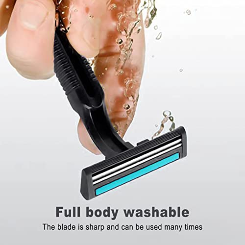 Disposable Razors in Bulk with Shaving Cream - 100 Pack, Double Blade Men's Safety Razors