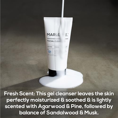 MARLOWE. Men's Face Wash & Scrub Bundle ? Daily Cleanser with Natural Extracts + Exfoliating Formula with Fresh Woodsy Scent