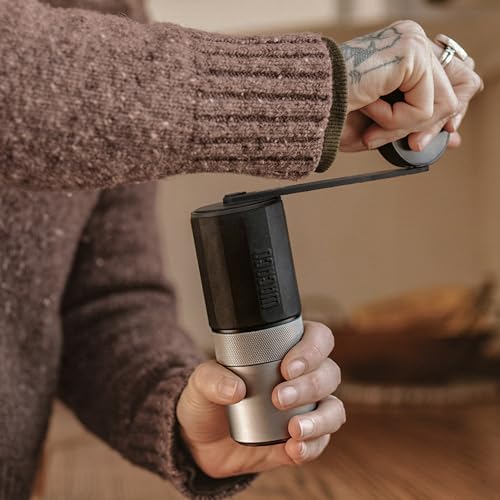 WACACO Exagrind Manual Coffee Grinder - 38mm Stainless Steel Conical Burr for Espresso & Brew Methods