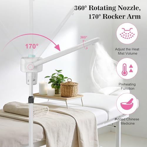 Professional Facial Steamer for Home & Spa with Hot Mist & Ionic Spray