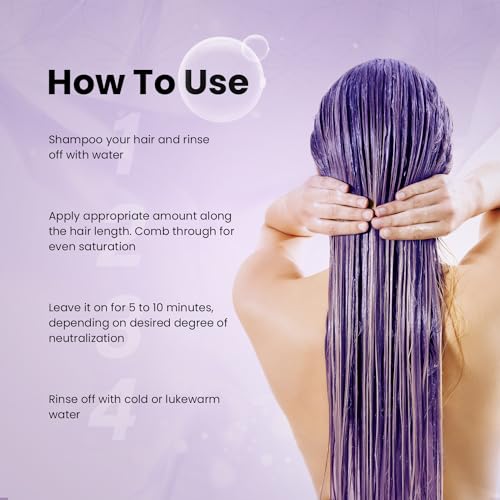 Violet Deep Conditioning Hair Mask for Color-Treated Hair - Hydrating, Vegan, 8 Fl Oz