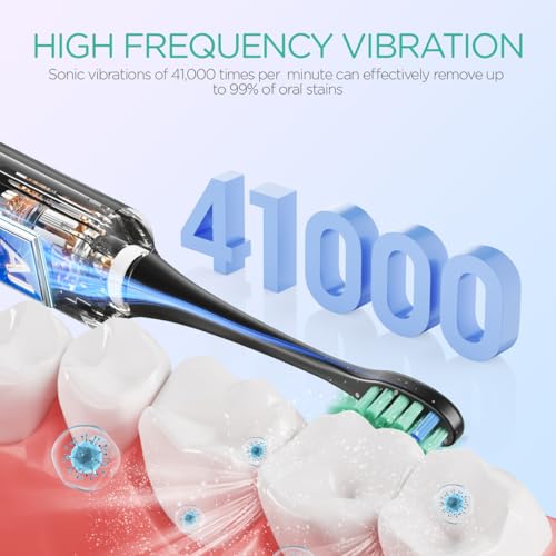 VOYOR-HEALTH Electric Travel Sonic Toothbrush for Adults – Black with Case