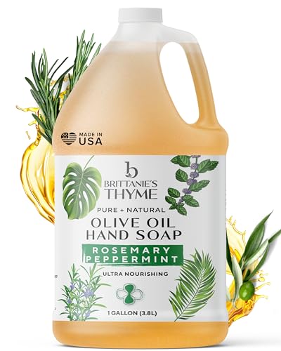 Brittanie's Pure Castile Liquid Soap Refill 128oz - Rosemary Peppermint
