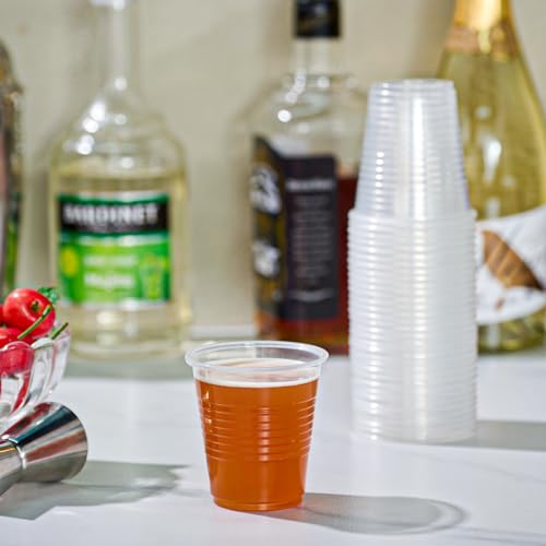 Disposable Plastic Cups 5oz Clear Tumblers - 2500 Pack, Party & Event Use - PP-2500Pack-5oz