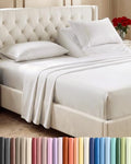 Flex Top Split King Sheet Set - Soft & Cooling - Antique White - 4 Piece with Split Head Design