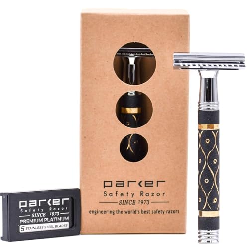 Heavyweight Safety Razor with Sandstone Handle - Compatible with Double Edge Blades