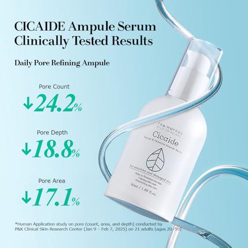 Cicaide Ampoule 1.69 fl. oz, Centella Asiatica Face Serum for Soothing Hydration, Korean Pore-Refining Skin Care